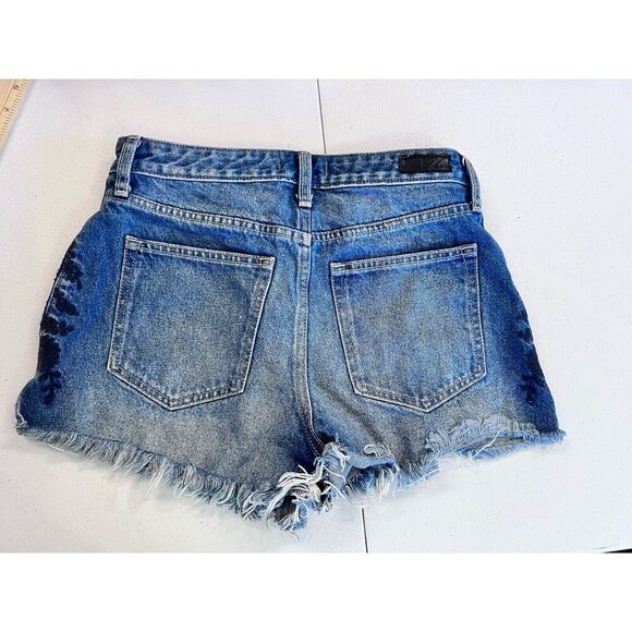 Abercrombie & Fitch Annie High Rise Embroidered Shorts Boho Size 27/4R Flowers - Picture 5 of 5